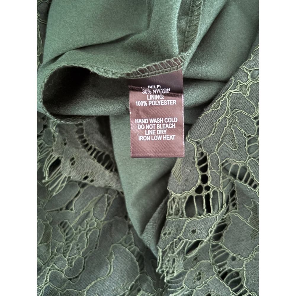 NWT Lulus Devotion Green Lace Midi Sheath Dress Size M MSRP $74 - Picture 4 of 11